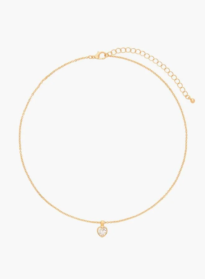 Flora Bella By Shoexpress Embellished Pendant Necklace With Earrings And Ring Set